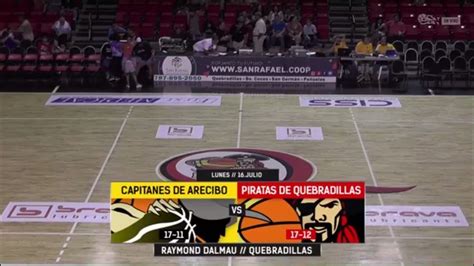 Capitanes De Arecibo Vs Piratas De Quebradillas Youtube