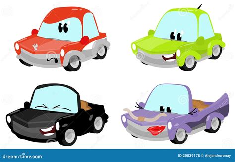 Cute Cartoon Car Characters Stock Illustration - Illustration of beetle ...