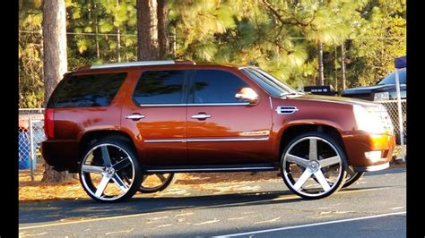 ESCALADE ON 30 INCH DUB BALLERS WITH 3 18S 16 000 WATTS YouTube