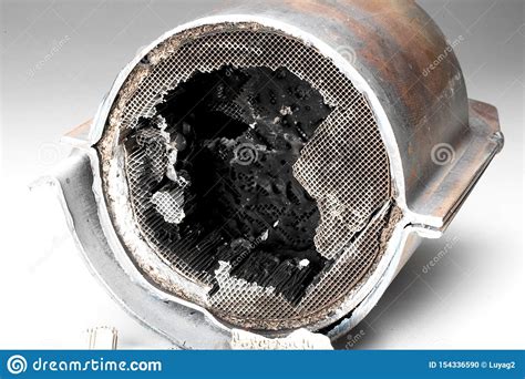 Cut Muffler Car With A Platinum Catalyst Stock Photo - Image of part, platinum: 154336590