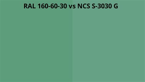 Ral 160 60 30 Vs Ncs S 3030 G Ral Colour Chart Uk