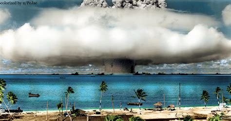 test nuclear explosion codenamed baker marshall islands