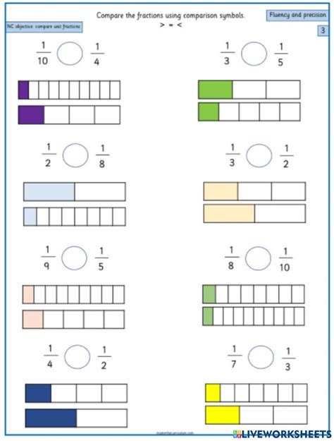 Unit Fraction Worksheets