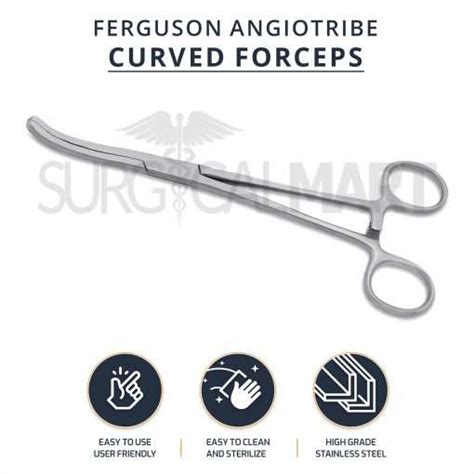 Ferguson Angiotribe Forceps Curved Serrated Jaws