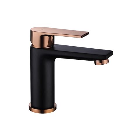 SORENTO BLACK WITH ROSE GOLD BASIN TAP SRTWT8233 RG Builders Hardware