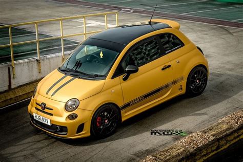 Fiat Abarth 500 Matte Metallic Yellow wrap by Monsterwraps | Fiat 500 ...