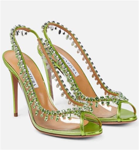 Perfect Women Temptation Sandals Shoes Crystal Embellished Metallic