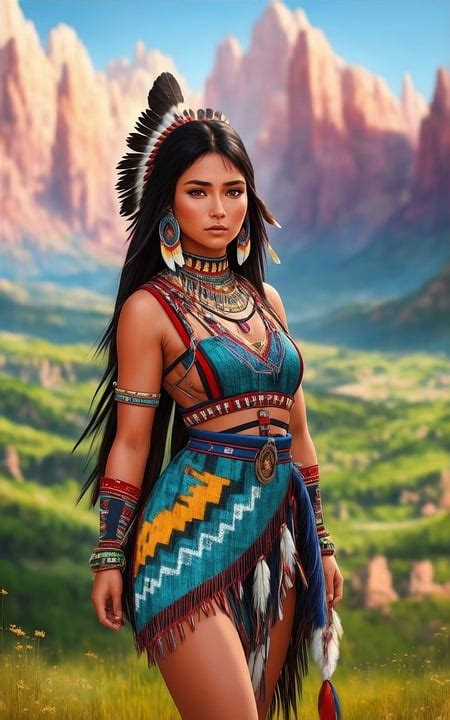 Download Native American Native American Women Beautiful Royalty Free Stock Illustration