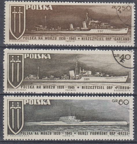 Pologne Bateaux Série oblitérée EUROPE Timbres Feuillets