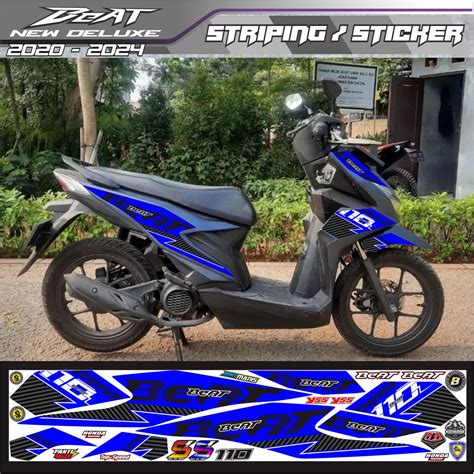 STIKER HONDA NEW BEAT DELUXE ISS 2020 2022 2024 STIKER VARIASI POLET