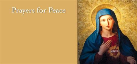 Prayer-for-peace | Annunciation Catholic Church