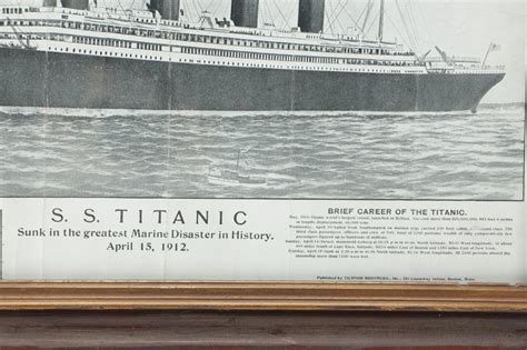 Offset Lithograph Of The Titanic Ebth