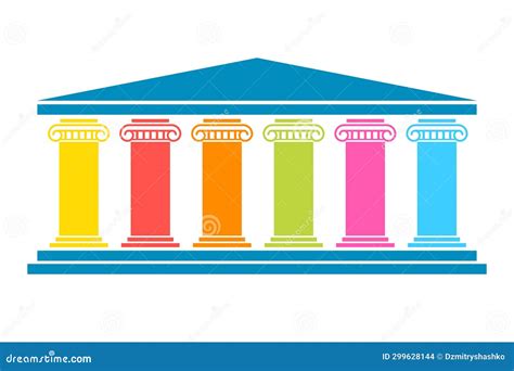 Diagrama de seis pilares ilustração do vetor Ilustração de dados