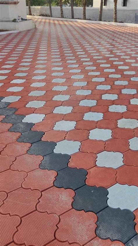 Concrete Multicolor 80mm Interlocking Paver Block For Flooring