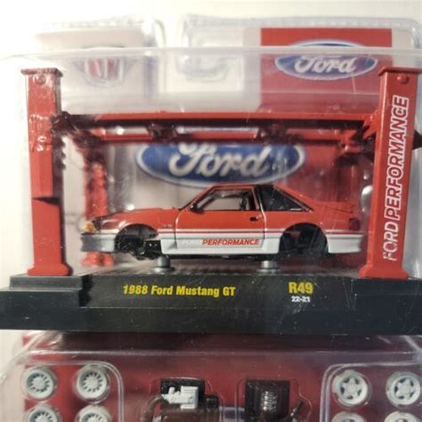 1988 Ford Mustang Gt Foxbody Model Kit Red 164 164 Diecast M2