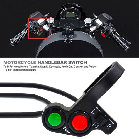 Universal Motorcycle Handlebar Switch Multifunctional Headlight Horn