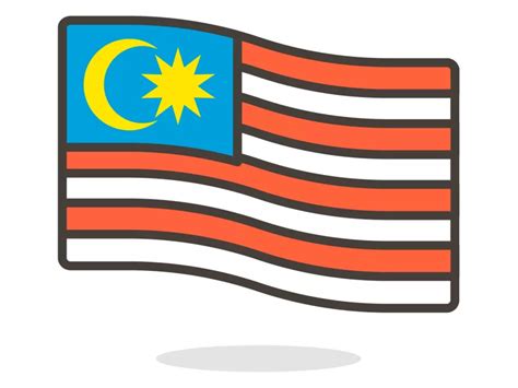 Malaysia Flag Emoji Icon PNG vector in SVG, PDF, AI, CDR format