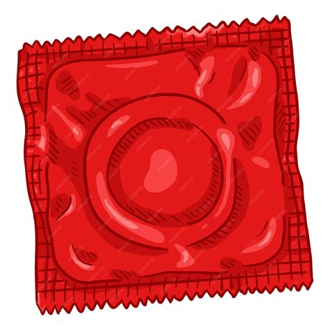 Premium Vector Vector Single Cartoon Condom In Red Package