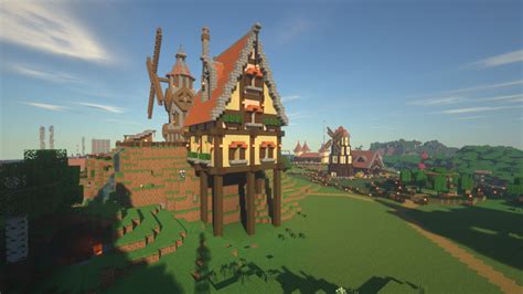 【マイクラ】【羊牧場と小麦畑】テラコッタを使った建築をしました。 【マイクラ】くちばしの建築ブログ