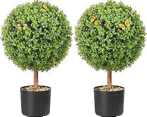 Amazon Vevor Artificial Topiaries Boxwood Trees Inch Tall