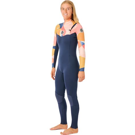 2023 Rip Curl Womens Dawn Patrol 4 3mm Chest Zip Wetsuit WSM9BS Peach