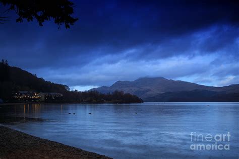 Luss Beach In Loch Lomond At Night Photograph By Jm Braat Photography