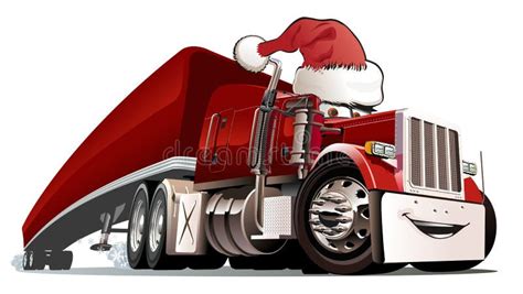 Vektorweihnachtsanlieferung Ladung Lkw Vektor Abbildung Illustration