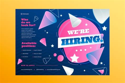 Free Vector | Hiring flyer design template