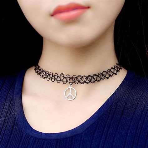 Vintage Stretch Tattoo Choker Necklace Gothic Punk Grunge Henna Elastic