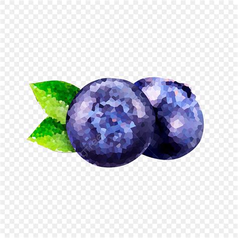 Fruits Blueberry Vector Png Images Low Polymer Fruit Blueberry Color