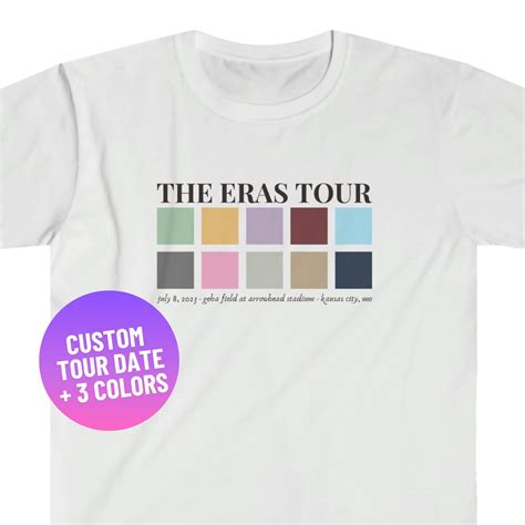 Custom Eras Tour T Shirt Taylor Swift Eras Tour Merch The Etsy