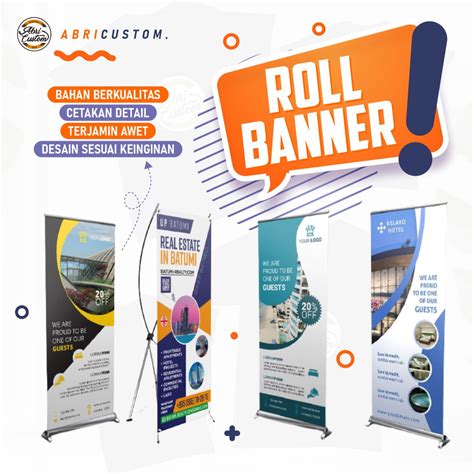 Jual Cetak Roll Banner 60 X 160 Cm Cetak K Banner 60 X 160 Cm