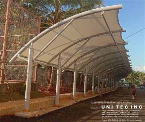 PVC White Car Parking Tensile Structure Thickness 900GSM At Rs 300 Sq