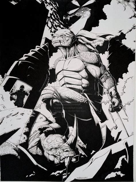 Tmnt Raph Inked By Theoggster On Deviantart Comic Art Tmnt Artist