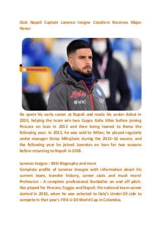 Club Napoli Captain Lorenzo Insigne Cavaliere Receives Major Honor.pdf