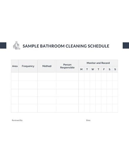 Hourly Bathroom Cleaning Schedule Template: Download 128+ Schedules in Word, PDF, Pages ...