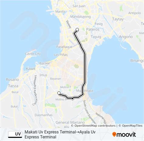 Uv Route Schedules Stops Maps Makati Uv Express Terminalayala