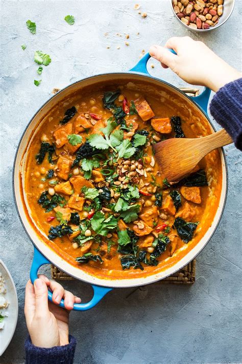 Vegan Peanut Curry With Sweet Potato Lazy Cat Kitchen Recipe Peanut Curry Vegetarian