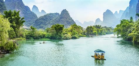 Croisière Sur La Rivière Li De Guilin à Yangshuo Au Guangxi En Chine