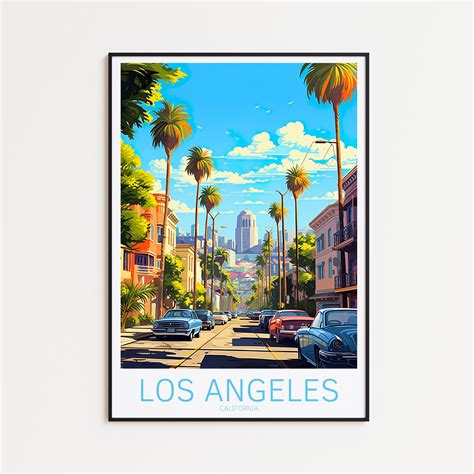 Los Angeles Travel Poster La Poster California Wall Art For Home Decor