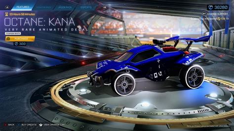 Rocket League Item Shop Titanium White Kana Very Rare Octane Decal