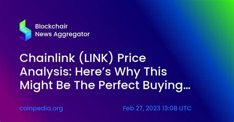 Chainlink LINK Price Analysis Heres Why This Might Be The Perfect