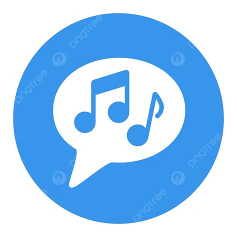 Icon Of A White Musical Note Inside A Speech Bubble In Vector Format