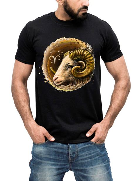 ZNAK ZODIAKU BARAN Koszulka bawełniana męska z nadrukiem t shirt