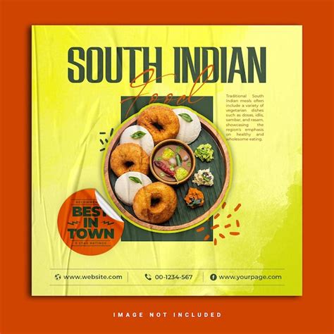 Premium Psd Special South Indian Delicious Food Meal Breakfast Social