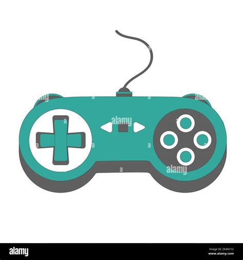 Gamepad In Retro Style Game Controller Vector Illustration Isolated On