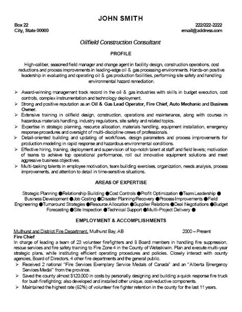 Oilfield Construction Consultant Resume Template Premium Resume Samples And Example