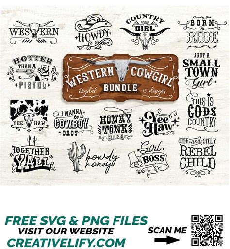 Cowgirl Svg Bundle Western Svg Southern Svg Country Sv Inspire