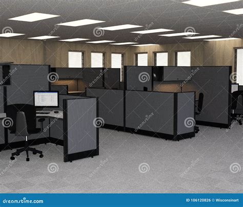 Business Sales Office Cubicles Cubes Stock Photo Image Of