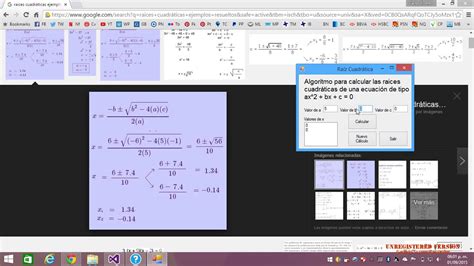 Ecuaciones Cuadr Ticas Visual Studio Youtube